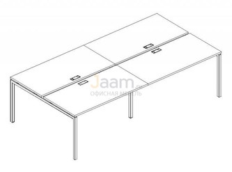 Мебель для персонала Рабочая станция на металлокаркасе DUE Б2 175-2 БП