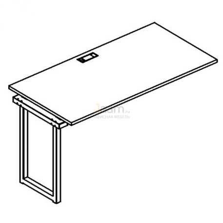 Мебель для персонала Секция стола рабочей станции на металлокаркасе QUATTRO Б4 015-1 БП