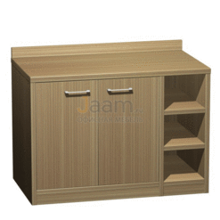 Мебель для гостиниц Офисный шкаф низкий с открытой секцией с полками КР 121