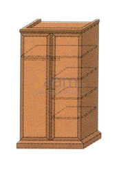 Мебель для гостиниц Офисный шкаф для одежды 2-створчатый с антрессолью, полками и штангой для вешалок РЕ 111 БТ