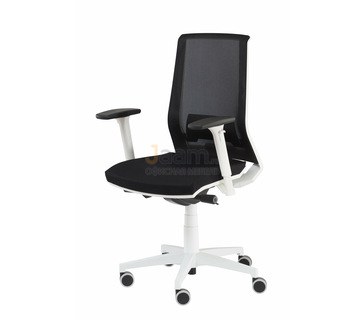 Кресло для персонала Лайт/П Ткань кат. 1 пластик белый/база пластик