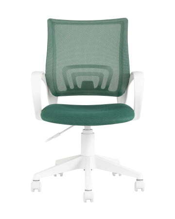 Кресло офисное TopChairs ST-BASIC-W зеленый крестовина пластик белый (Компьютерное кресло ST-BASIC-W зеленый)