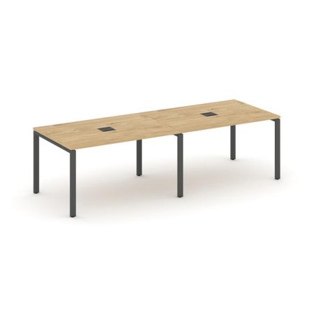 Стол переговорный SN-6P.SPRG-012 (2360х980х750) (Тиквуд Светлый/Металл Антрацит)