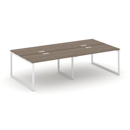 Рабочая станция 2-х сторонняя SN-4O.DRS-044 (3160х1432х750) (Вяз Благородный/Металл Белый)