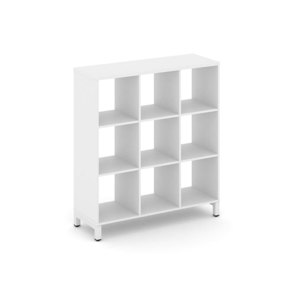Каркас стеллажа 3 яруса SN.KS-330 (1121х400х1248) (Белый/Металл Белый)