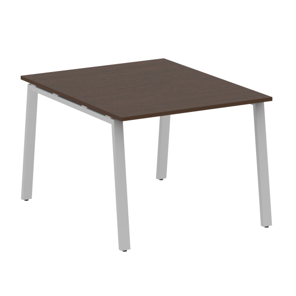 Стол для переговоров (1 столешница) на А-образном м/к Metal System Style БА.ПРГ-1.1 1000x1235x750 (Венге Цаво/Серый металл)