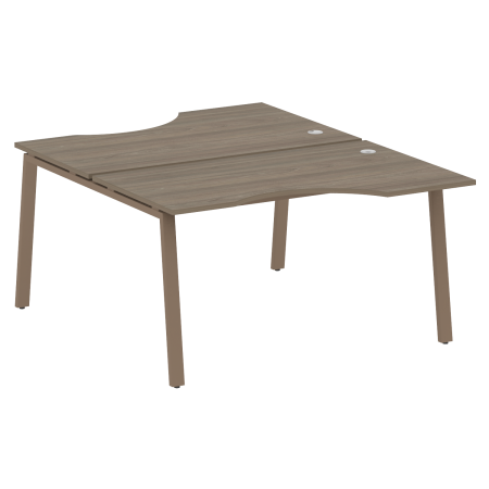 Рабочая станция криволинейная Metal System Style БА.РАС-СА-2.2 1400x1835x750 (Вяз/Мокко металл)
