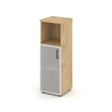Шкаф средний узкий SN.STU-203(L) (400х400х1203) (Тиквуд Светлый/Сатин)