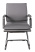 Кресло CH-993-Low-V серый эко.кожа низк.спин. полозья металл хром