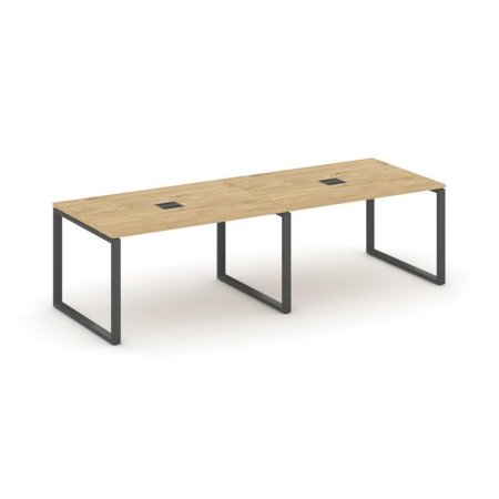 Стол переговорный SN-6O.SPRG-012 (2360х980х750) (Тиквуд Светлый/Металл Антрацит)
