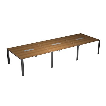 Стол для переговоров П-опоры ноги-хром X7 X7R03 C 4200x1400x720