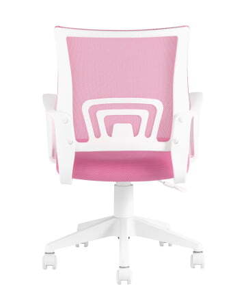 Кресло офисное TopChairs ST-BASIC-W розовый крестовина пластик белый (Компьютерное кресло ST-BASIC-W розовый)