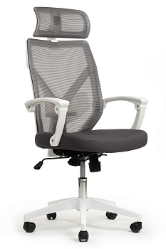 Офисное кресло Oliver RCH W-203AC Белый пластик | Серый