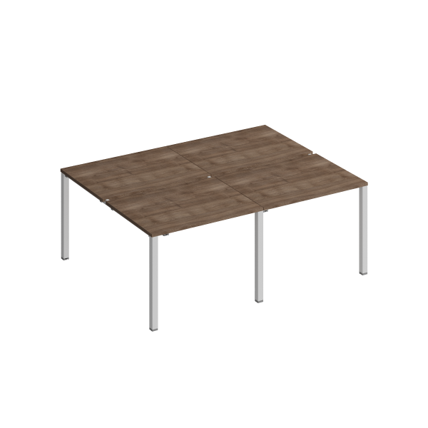 Рабочая станция на металлокаркасе КФ (4х100) Комфорт КФ К.1143-2 2000x1540x750 (Дуб шамони темныйСерый)