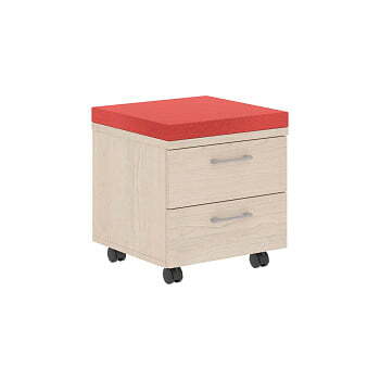 Тумба мобильная подушка красная Xten XMC-2D 465x450x504