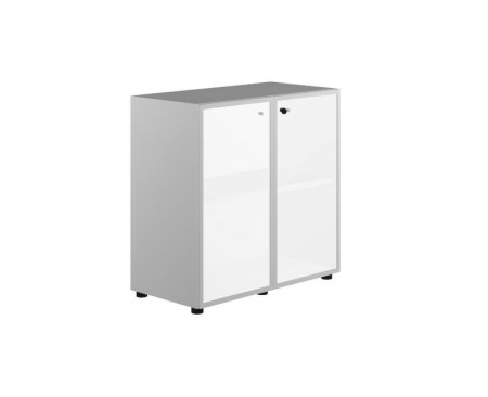 Шкаф низкий со стеклом мокка рама хром X7 IDEV86B K C 860x450x860 (Стекло)