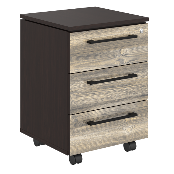 Тумба подкатная в кабинет руководителя серии Morris MMC-3D 465x450x652 (Дуб Базель/Венге Магия)