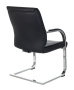 Кресло T-8010N-LOW-V черный Leather Black эко.кожа низк.спин. полозья металл хром