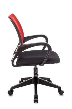Кресло офисное TopChairs ST-Basic сетка/ткань красный (Компьютерное кресло ST-Basic красный)