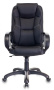 Кресло руководителя CH-839 черный Leather Black эко.кожа крестов. пластик