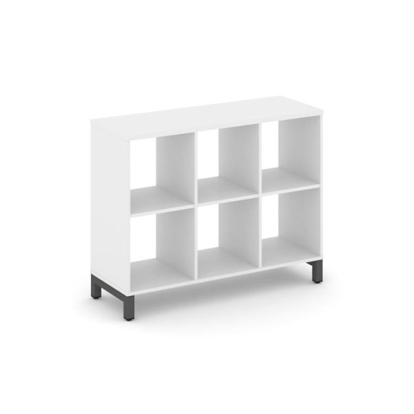 Каркас стеллажа 2 яруса SN.KS-230 (1121х400х881) (Белый/Металл Антрацит)