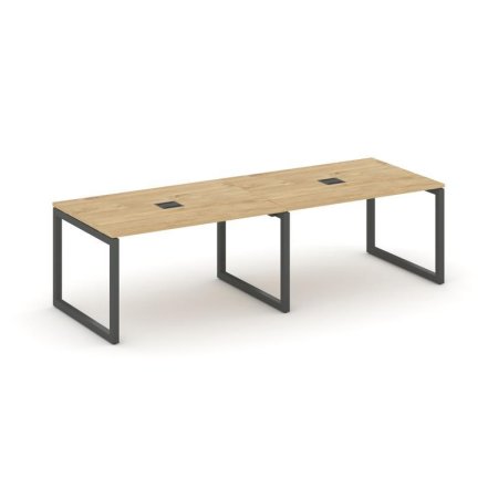 Стол переговорный SN-5O.SPRG-012 (2360х980х750) (Тиквуд Светлый/Металл Антрацит)