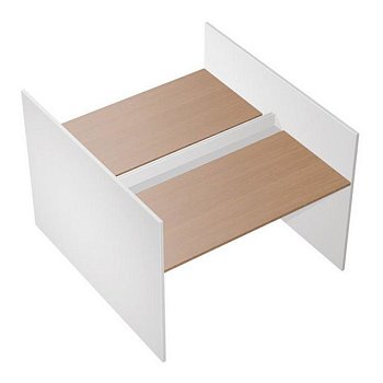 Рабочая станция на опорах ДСП (2х160) с ProSystem Profiquadro КВ 1409 БВ 1650x1570x835