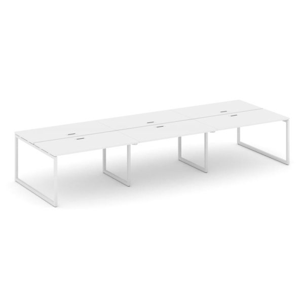 Рабочая станция 2-х сторонняя SN-4O.DRS-071 (2940х1432х750) (Белый/Металл Белый)
